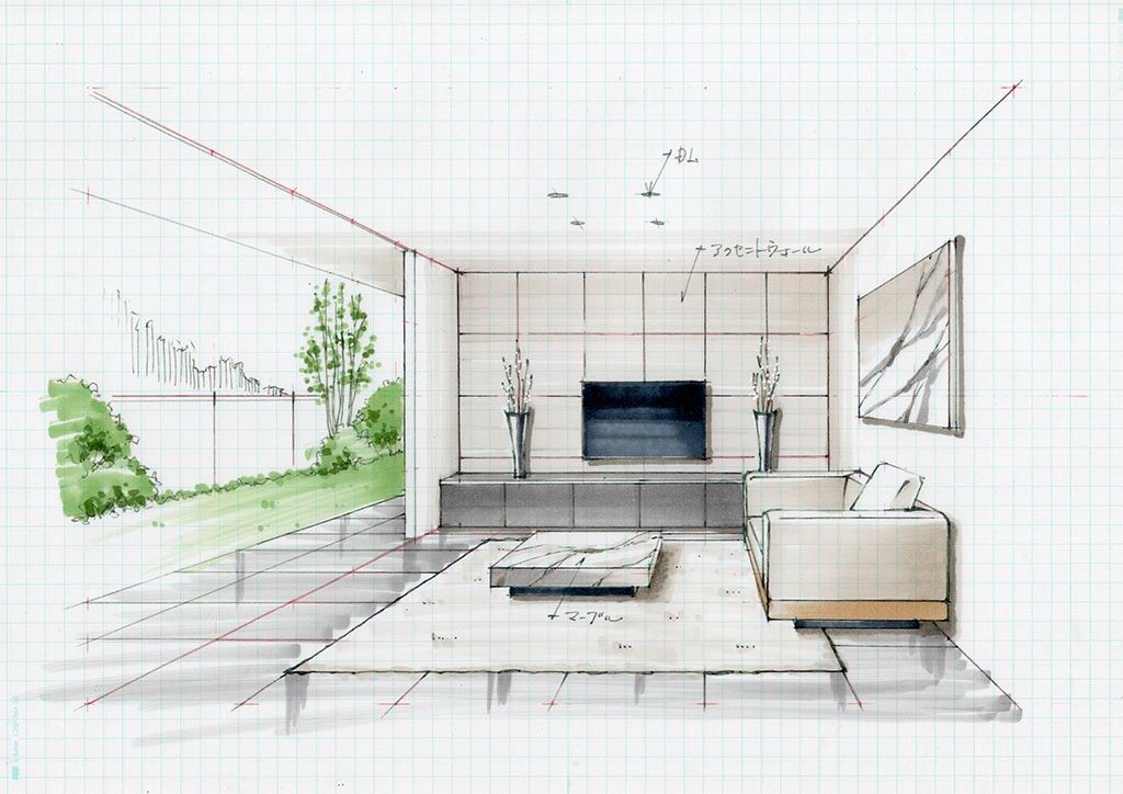 デザイナーズスケッチパース講座 講座でどんなパースを描くの コラムデザインスクール建築パースの専門学校